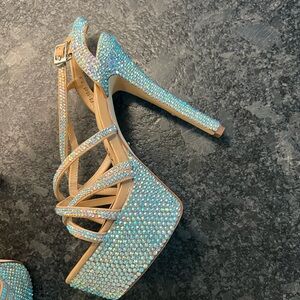 Marc Defang Hand Stoned Platform Heels